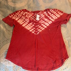 Maurices 24/7 Women's Red Tie-Dye Top